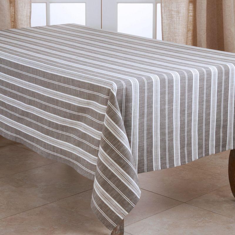 Saro Lifestyle Striped Design Tablecloth