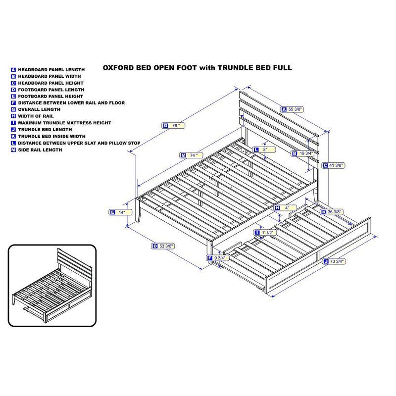 Oxford Bed with USB Turbo Charger and Trundle - AFI