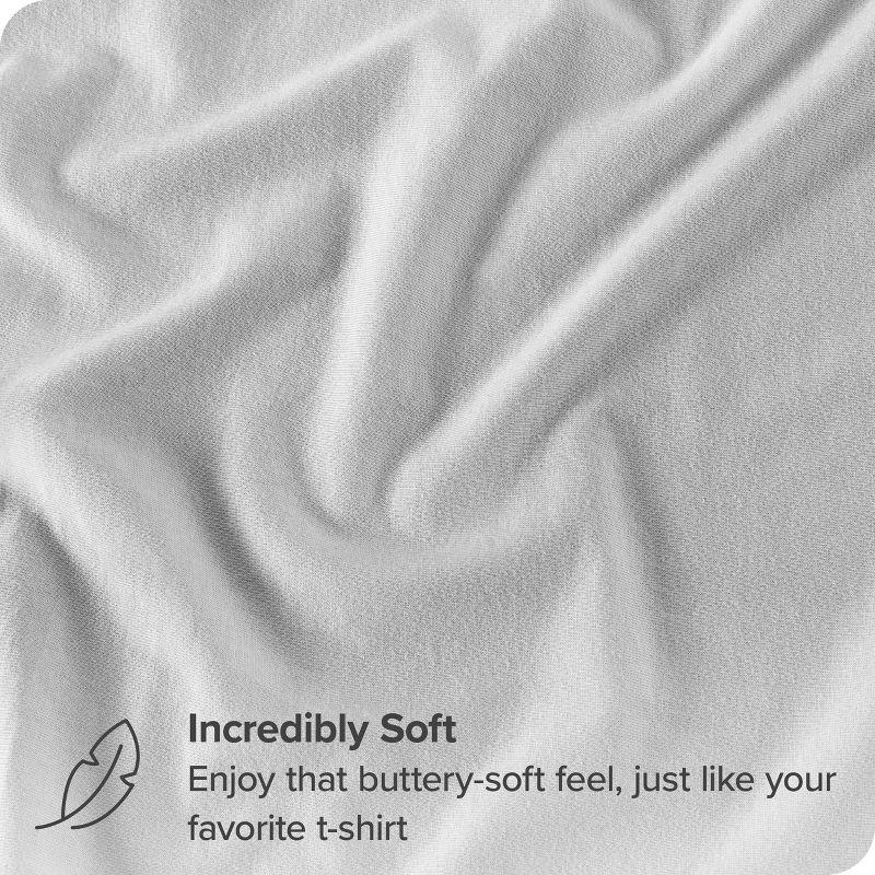 Bare Home Organic 100% Cotton Jersey Knit Fitted Sheet