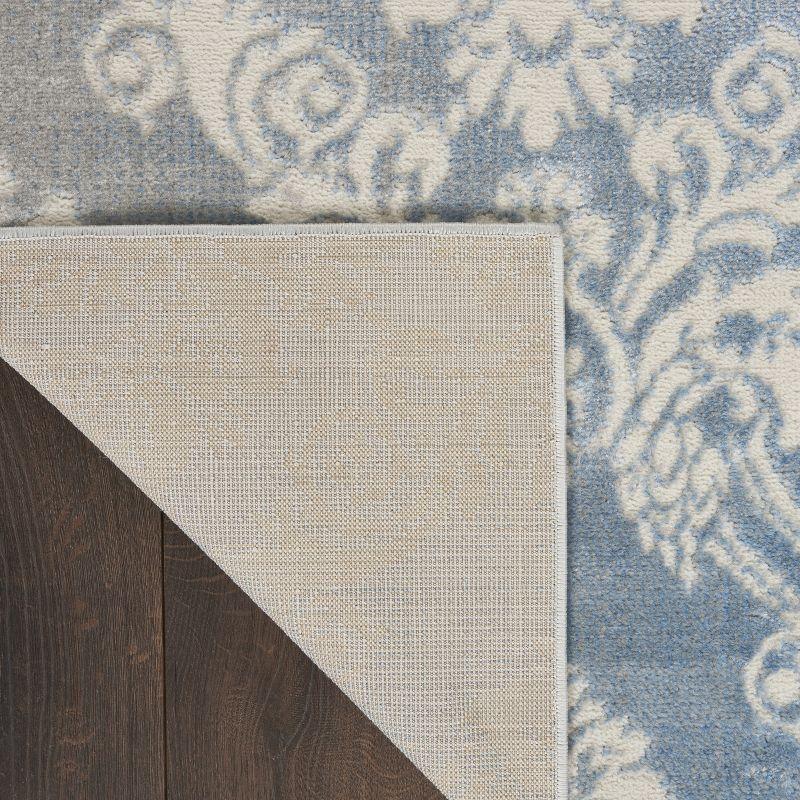 Nourison Elation ETN03 Indoor only Area Rug - Ivory Blue 2'3" x 7'6"