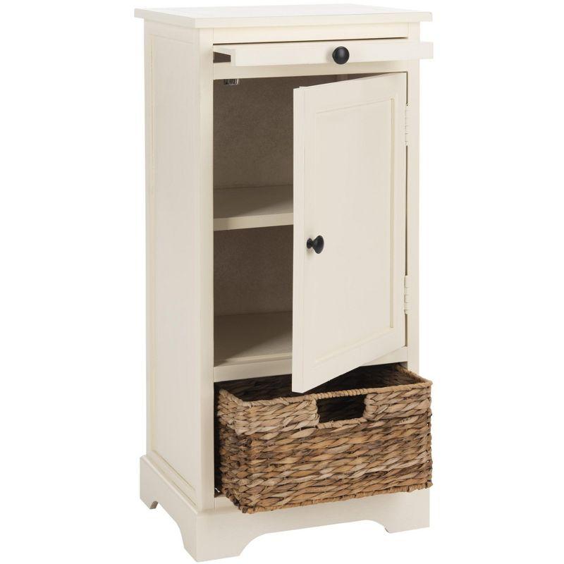 Raven Storage Unit - AMH5703 - Distressed Cream - Safavieh Couture
