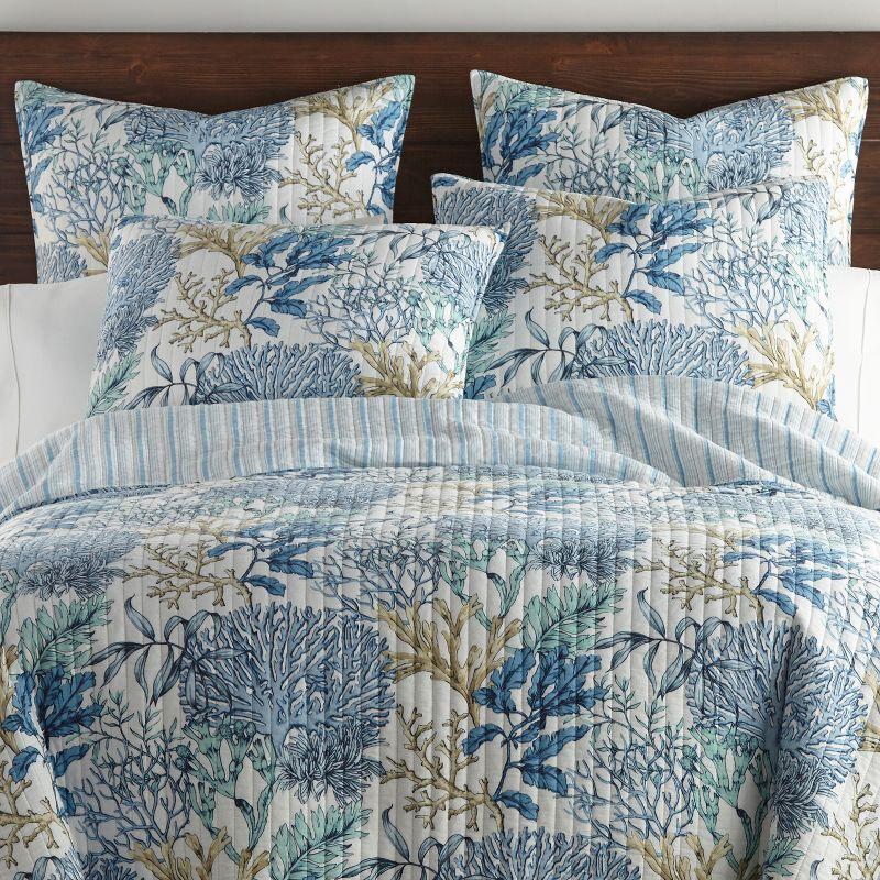 Mahina Quilt Set - Twin/Twin XL Quilt and One Standard Pillow Sham Blue - Levtex Home
