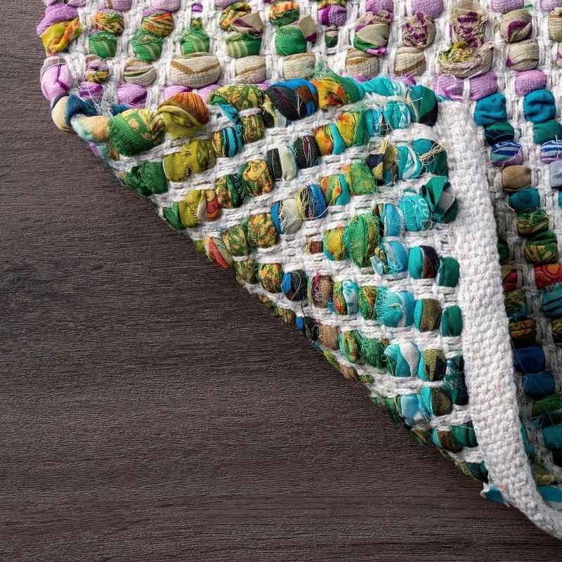 nuLOOM 4'x6' Hand Woven Chevron Rochell Area Rug Green: Contemporary Low Pile Indoor Rectangle Rug