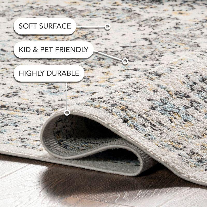 2'6"x10' Verona Vintage Persian Style Runner Rug Gray - nuLOOM