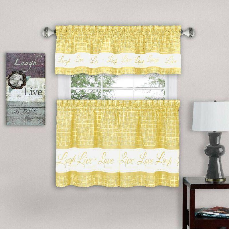 Gracie Oaks Arad Geometric Tailored 58'' W Window Curtain Tier And Valance