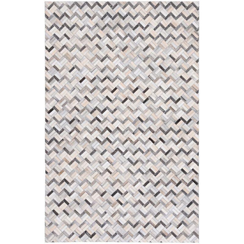 Studio Leather STL235 Power Loomed Area Rug - Black/Grey - 5'x8' - Safavieh.