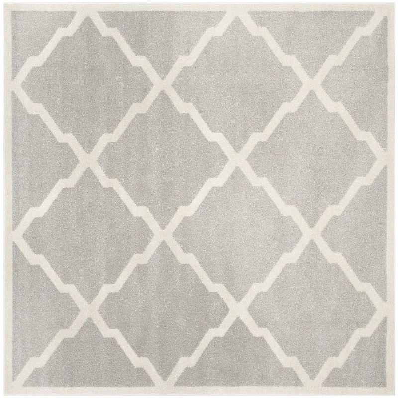 Amherst AMT421 Power Loomed Indoor Area Rug - Light Grey/Beige - 5'x5' - Safavieh
