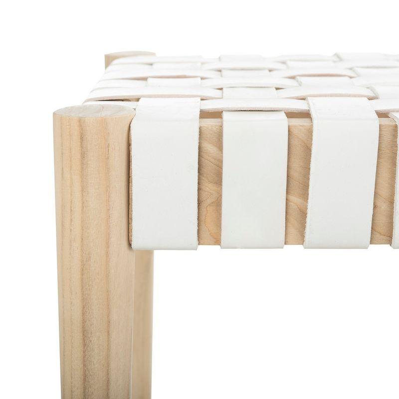 Orin 47" Woven Leather Bench