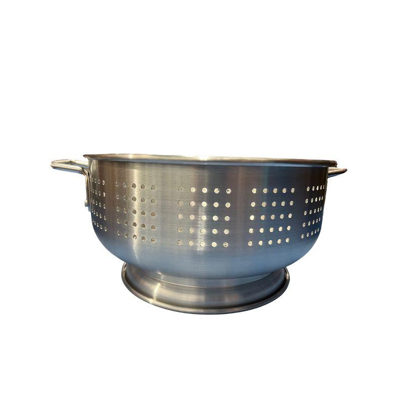 Winco Aluminum Colander with Base, 11 Quart