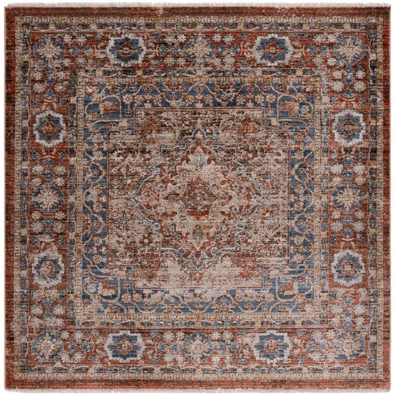 Bijar BIJ652 Power Loomed Indoor Accent Rug - Brown/Rust - 3'x3' - Safavieh