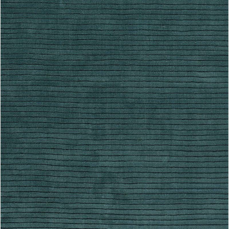 Momeni 2'6"x8' Asher Solid Handloomed Runner Rug Blue: Wool, Medium Pile, Indoor, Handmade, Cotton Backing