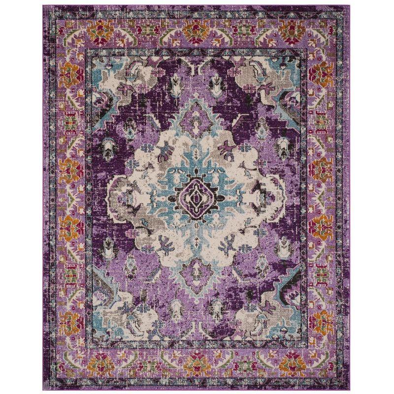 Monaco MNC243 Power Loomed Indoor Area Rug - Violet/Light Blue - 10'x14' - Safavieh.