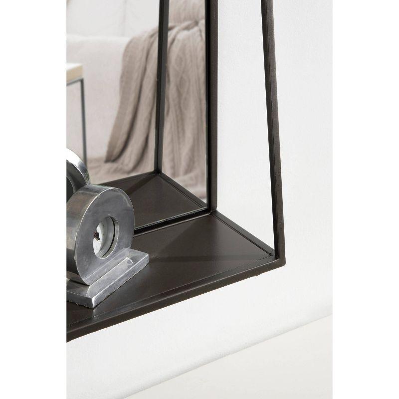 18" x 24" Lintz Metal Framed Wall Mirror with Shelf, Modern Decor - Kate & Laurel All Things Decor