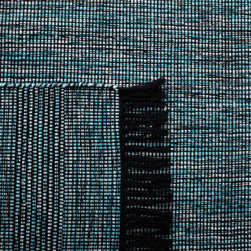Montauk MTK620 Hand Woven Area Rug - Turquoise/Black - 6'x6' - Safavieh.