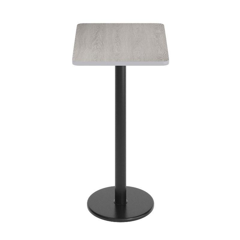 Flash Furniture Carrus Rectangular Laminate Dining Table Top with Round Base