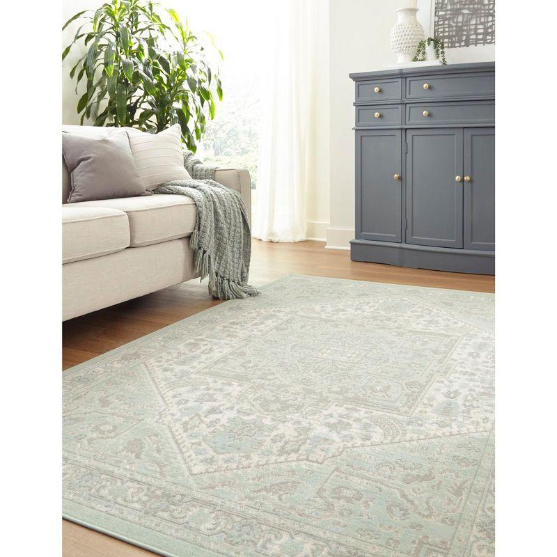 Unique Loom Whitney Collection Area Rug - Milano (8'  x 10' Rectangle Mint/Ivory)