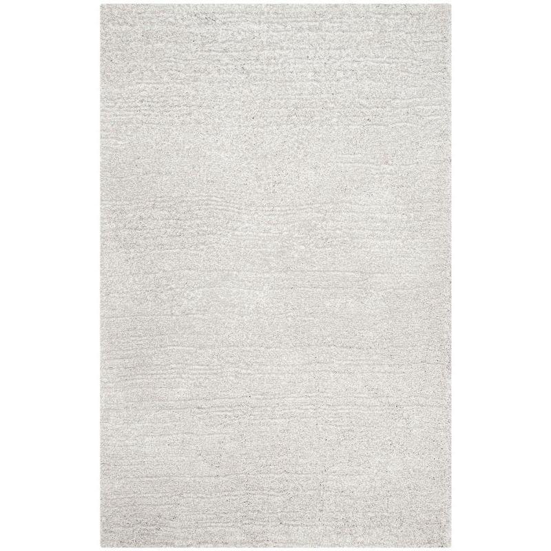 Ultimate Shag SGU211 Hand Tufted Indoor Area Rug - Silver/Ivory - 5'x8' - Safavieh.