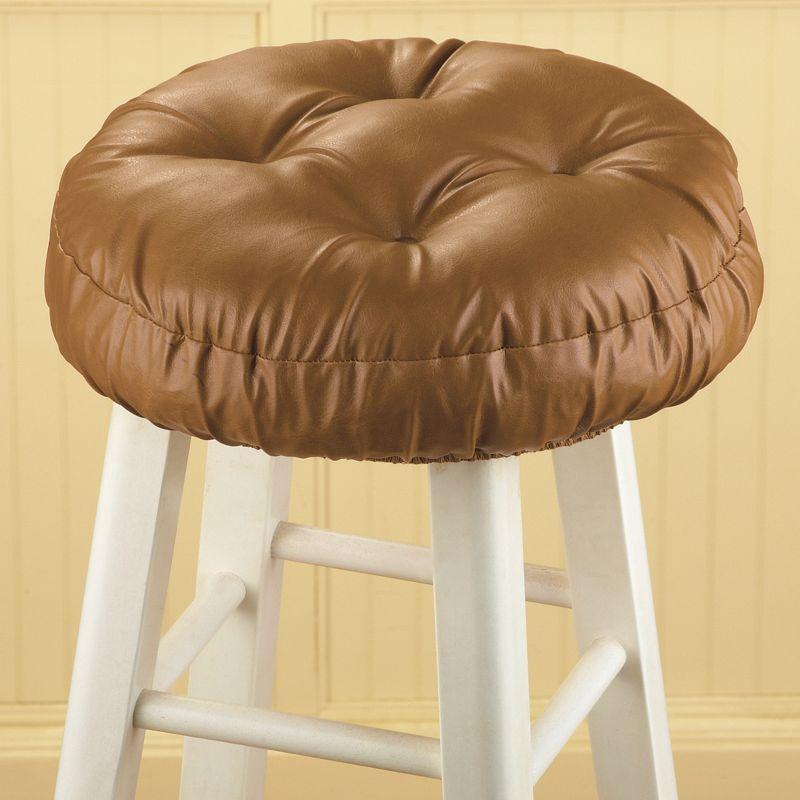 Collections Etc Padded Barstool Seat Cover Cushion 14 X 14 X 1 Brown
