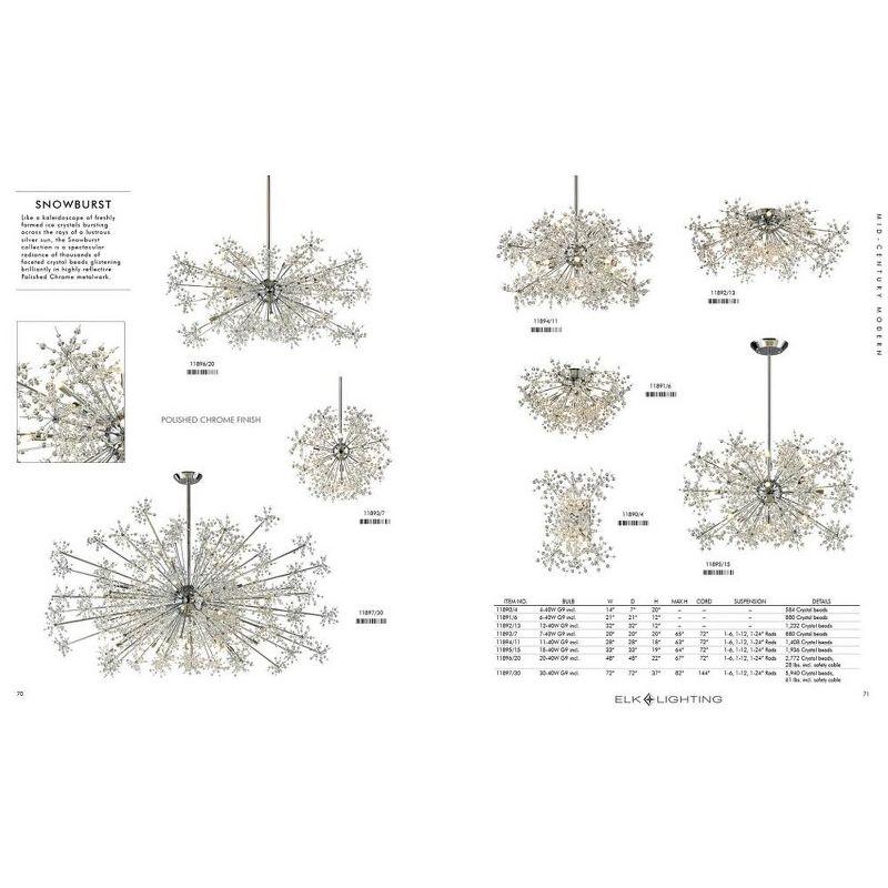Elk Home Snowburst 20 - Light Chandelier in  Polished Chrome