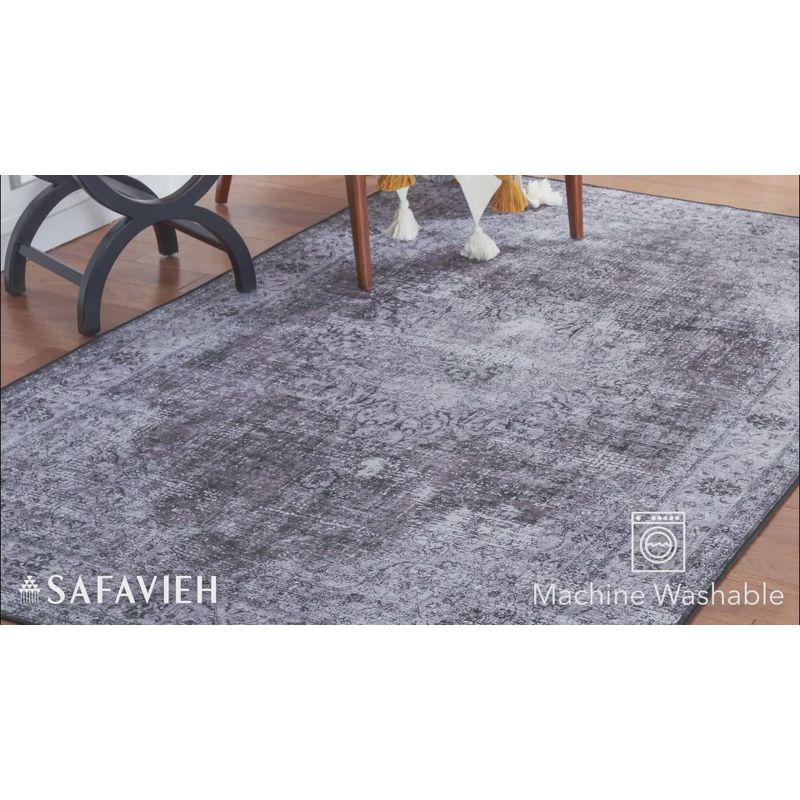 Tucson Donovan Black/Grey 8' x 10' Synthetic Washable Rug