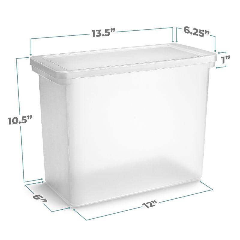 Sorbus Stationery File Box - Binder & Notebook Bin with Lid