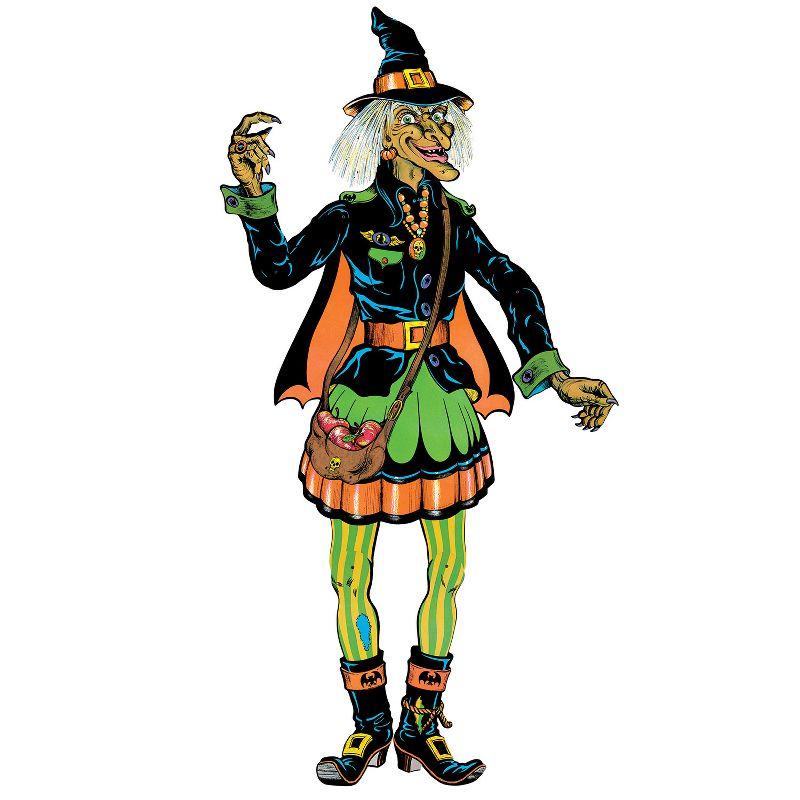 Beistle Vintage Halloween Jointed Witch, 4' 9", (1/Pkg) Multicolored