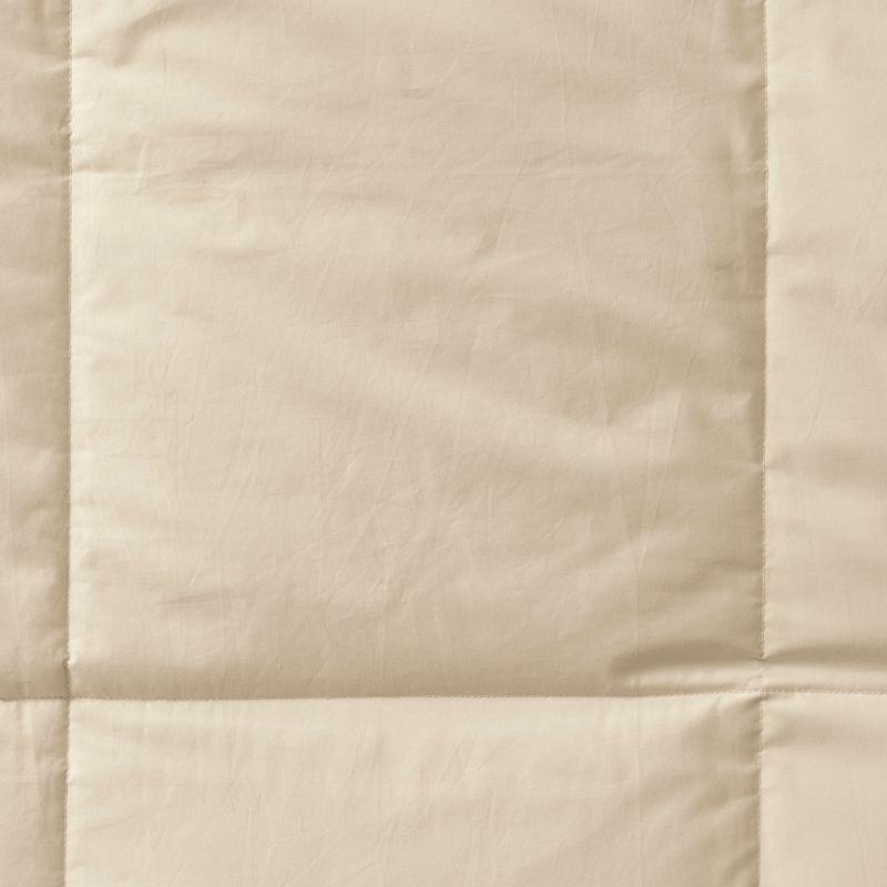 Full Beige Microfiber Cotton Comforter with Box Construction