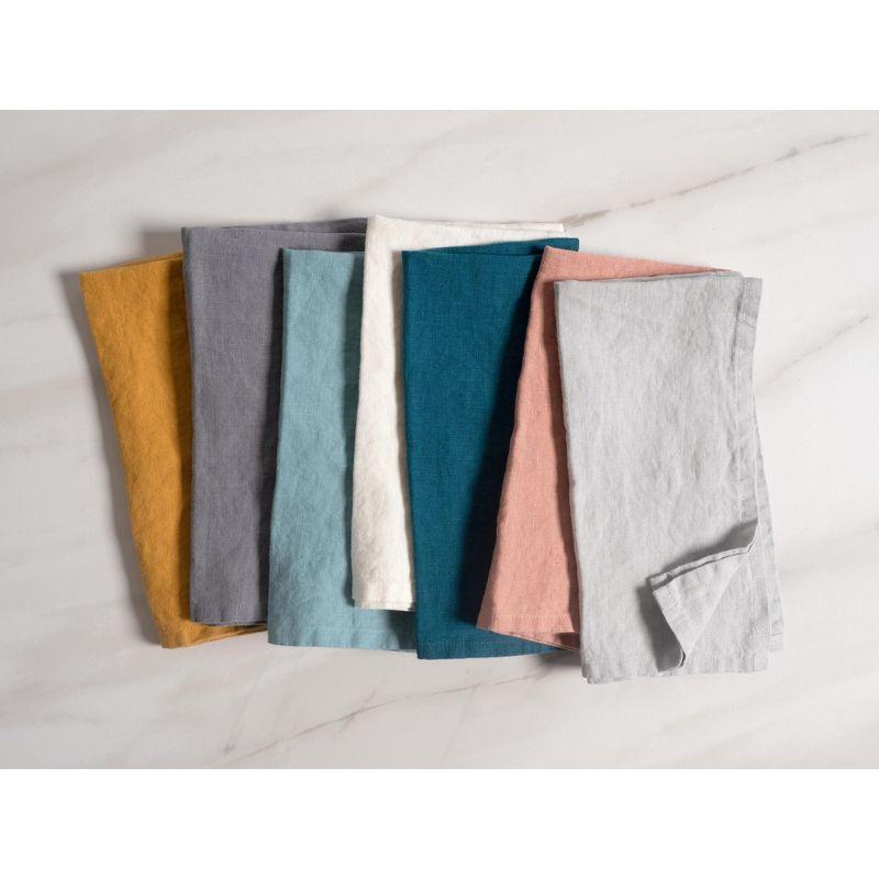 KAF Home Verona 100% Stone Washed Linen Napkins-Set Of 4