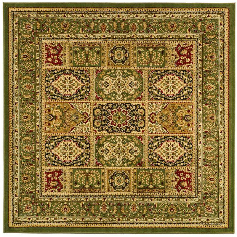 Lyndhurst LNH217 Power Loomed Area Rug - Multi/Green - 8'x8' - Safavieh.