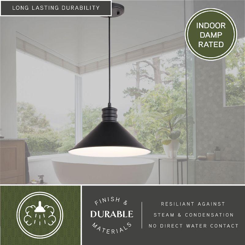 VAXCEL Akron 1L Bronze Metal Industrial MCM Cone Pendant Hanging Ceiling Light