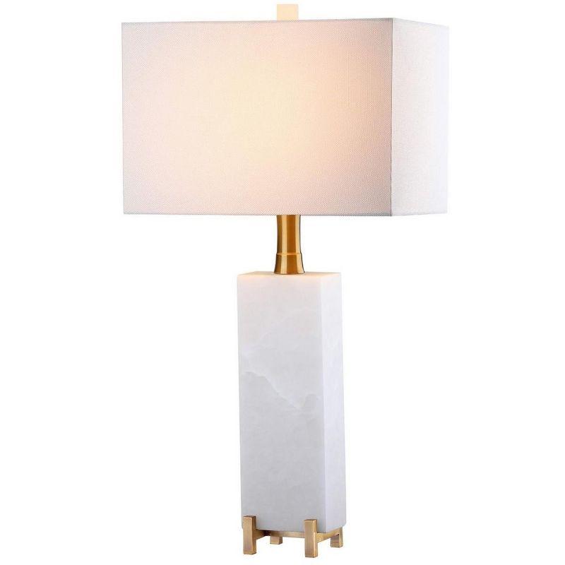 Sloane Alabaster Table Lamp - 30 Inch Height - TBL4065 - White/Gold - Safavieh