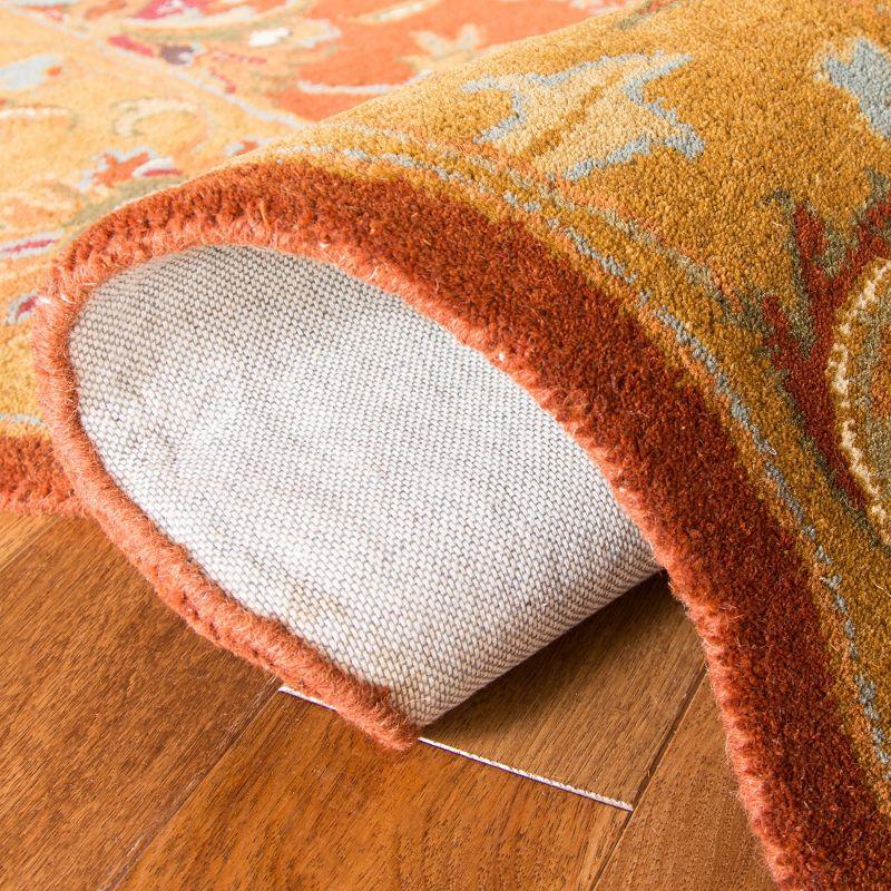 Heritage HG820 Hand Tufted Area Rug - Red/Natural - 6'x9' Scalloped Edge - Safavieh.