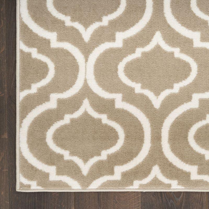Nourison Jubilant Moroccan Trellis Indoor Area Rug Taupe 7'10"x9'10"