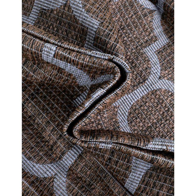 Unique Loom 8' 0 x 11' 4 Rectangle Indoor/Outdoor Trellis Brown Area Rug