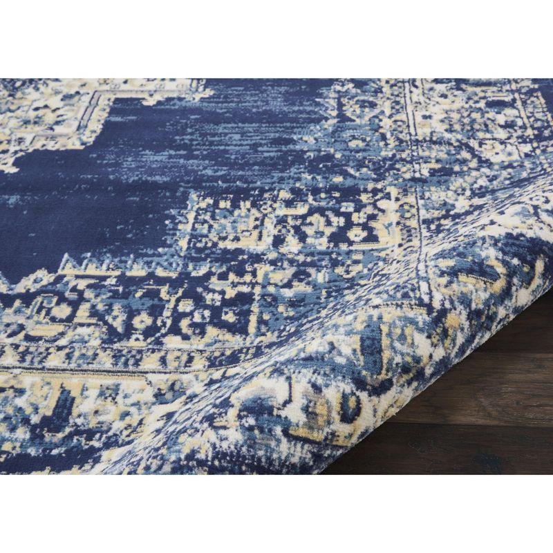 Nourison Grafix GRF14 Navy Blue Area Rug 7'10" x 9'10"