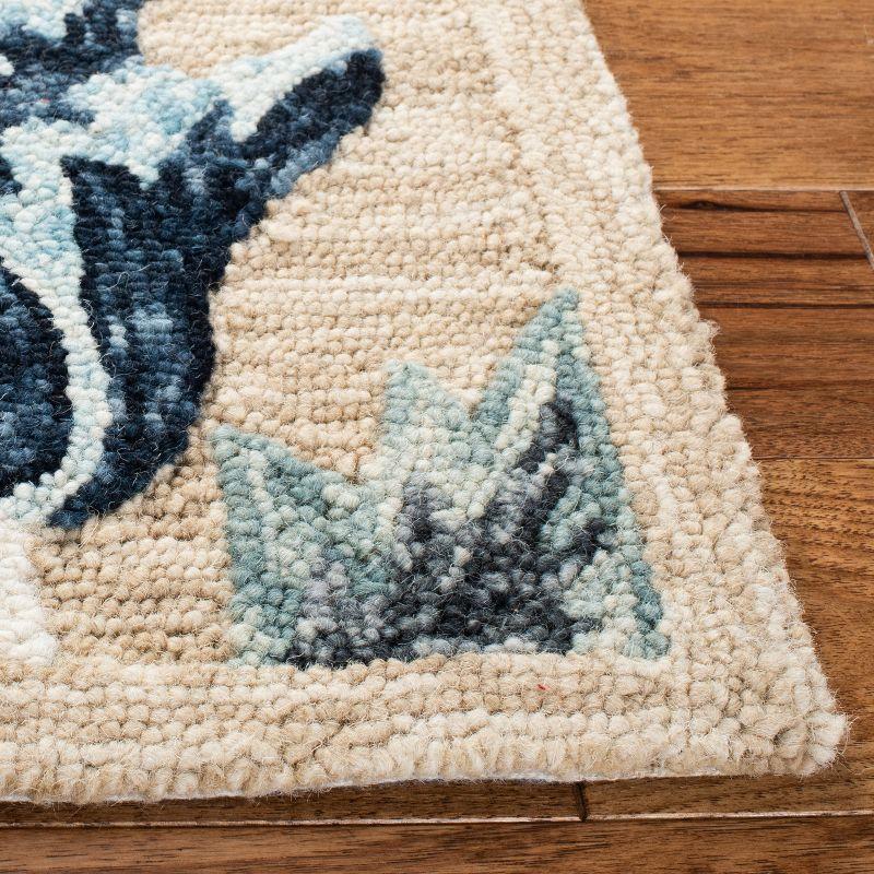 Metro MET103 Hand Tufted Indoor Area Rug - Beige/Blue - 6'x6' - Safavieh