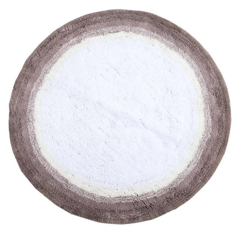 Better Trends 30" Round Torrent Collection 100% Cotton Bath Rug Beige: Machine Washable, Tufted, Ombre Design