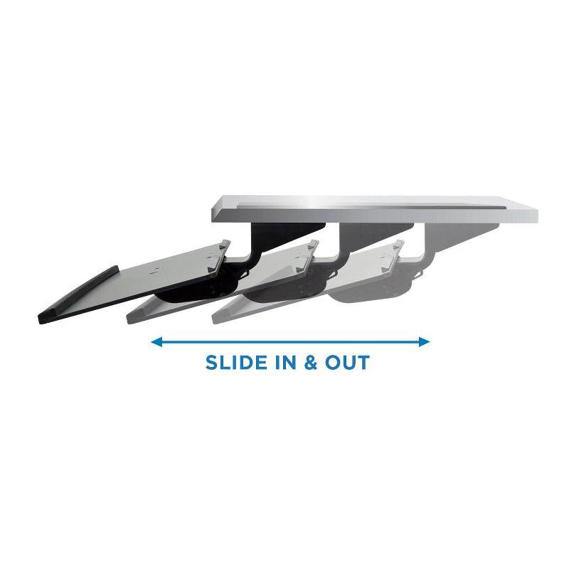 Mount-it Mount-It! Under Desk Keyboard Tray and Mouse Platform with Gel Wrist Pad, 17 inch Space Saving Track