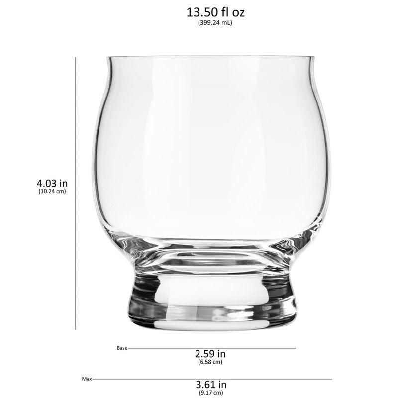 Libbey Signature-Stratford Kentucky Bourbon Trail Whiskey Cocktail Glass, 13.5-Ounce, Set Of 4