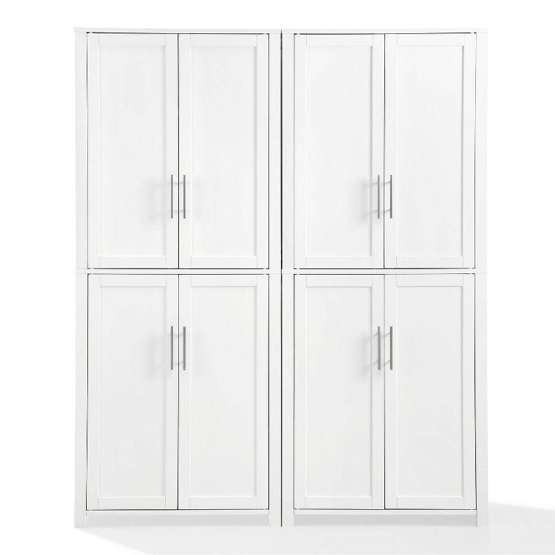 Savannah White 2-Piece Pantry Set with Adjustable Shelving