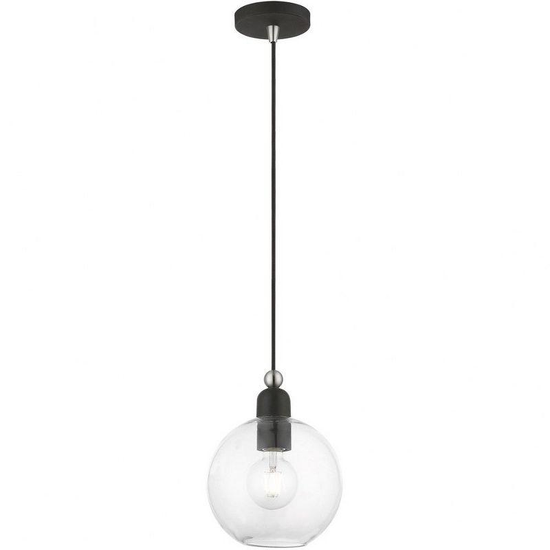 Livex Lighting Downtown 1 - Light Pendant in  Black/Brushed Nickel