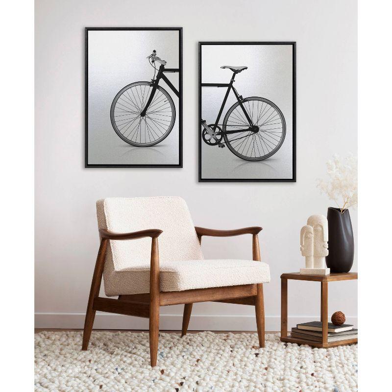 Kate & Laurel All Things Decor: 23"x33" Sylvie Bike Art, Floating Frame, Urban Decor