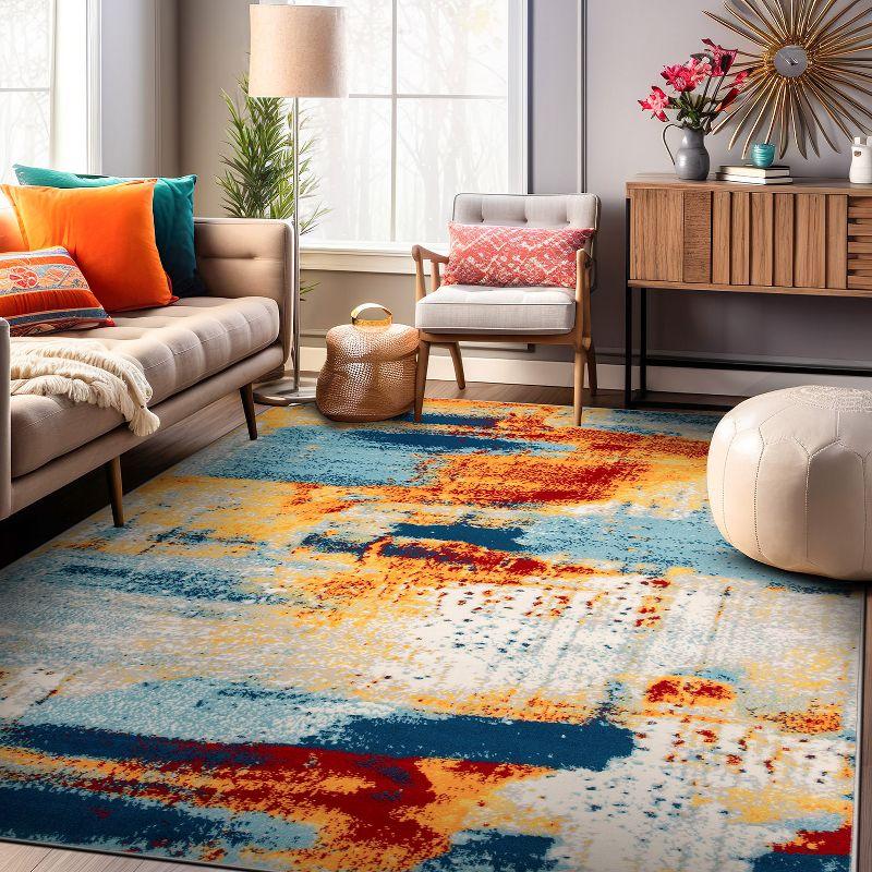 World Rug Gallery Bohemian Abstract Modern Area Rug