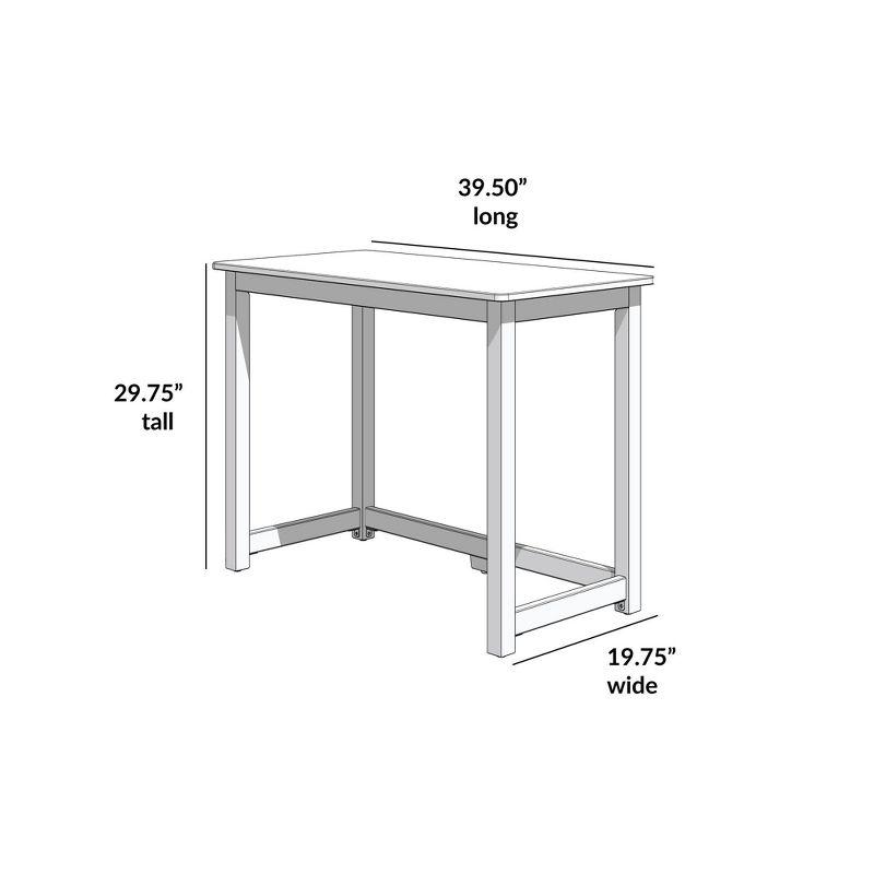 Plank+Beam Writing Desk, Simple Desk for Bedroom, Home Office Study Desk, 39.5"