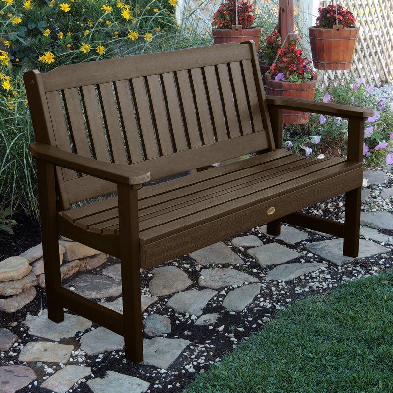 Weathered Acorn Eco-Friendly Recycled Plastic 64" Garden Bench