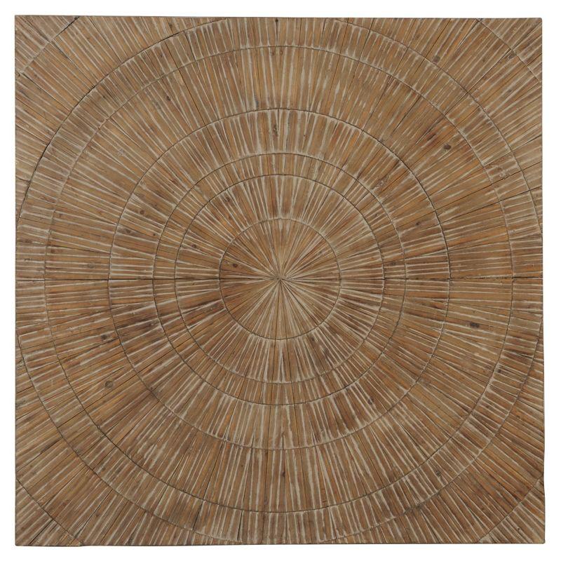 Wood Starburst Handmade Radial Wall Decor Brown - Olivia & May: Coastal Style, Abstract Art