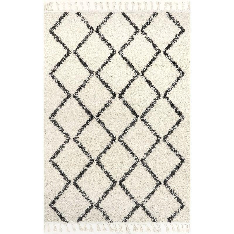 Nuloom Michelle Moroccan 2x3 Accent Indoor Area Rug for Living Room Bedroom Dining Room Entryway, Off White/Ivory