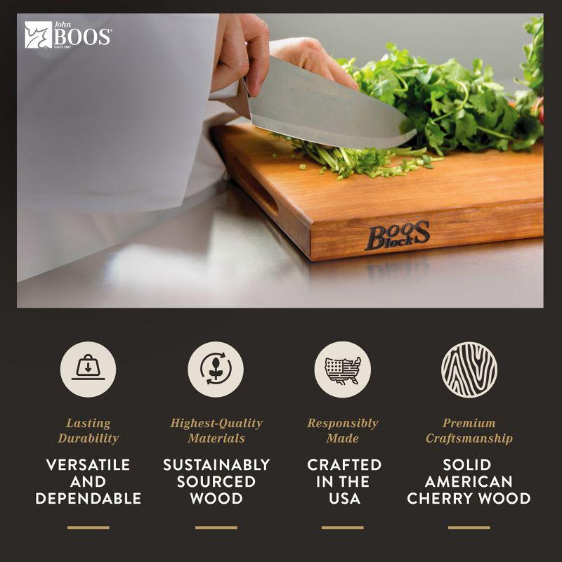 John Boos Wide 1.5 Inch Thick Reversible Cutting Board Block with Two Sided Hand Grips , 18 x 12 x 1.5 Inches