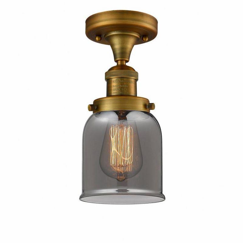 Innovations Lighting Bell 1 - Light Semi-Flush Mount in  Brushed Brass