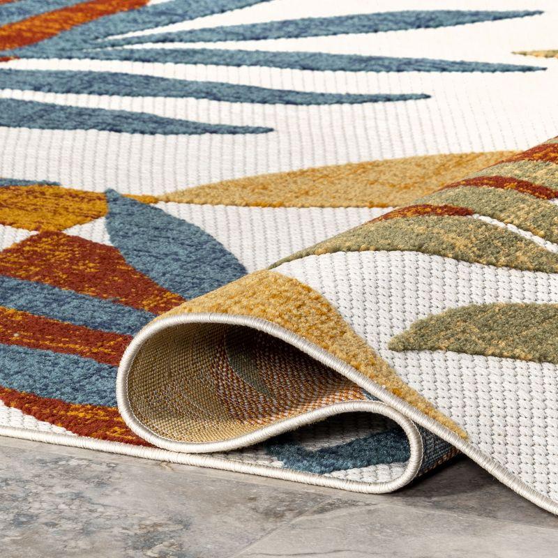 Nuloom Saskia Floral & Paisley 8x10 Indoor/Outdoor Area Rug for Living Room Patio Deck Front Porch Kitchen, Multicolor/Ivory